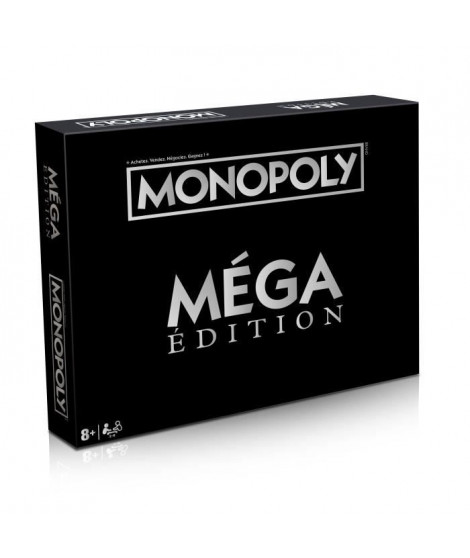 Jeu de société - WINNING MOVES - Monopoly Édition Méga - Nouvelles cases, gratte-ciels et mégas loyers