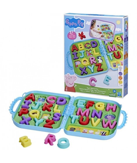 Peppa Pig Mallette Alphabet de Peppa, jouet abécédaire pour enfants d'âge préscolaire, a partir de 3 ans
