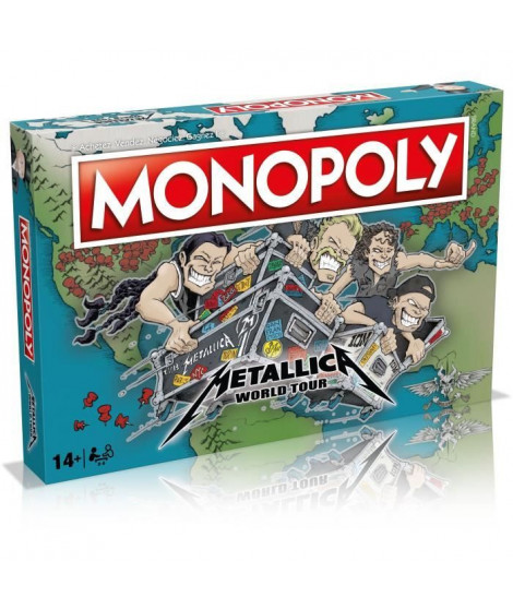 Jeu de société - WINNING MOVES - Monopoly Metallica - Accompagnez le groupe en tournée mondiale