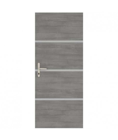 Kit de Rénovation pour Porte Intérieure - NORDLINGER PRO - 4 Feuilles 85 x 50 cm & 3 Profils 85 x 2 cm - Gris Agate