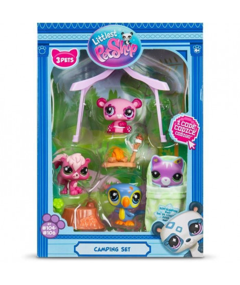 Pack a theme 3 Pets - BANDAI - Littlest Pet Shop Camping - Animaux et accessoires