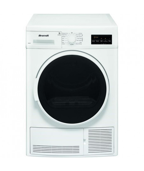 Seche-linge condenseur hublot - BRANDT - BDM9CW - 9 kg - 60 cm - Classe B - Blanc