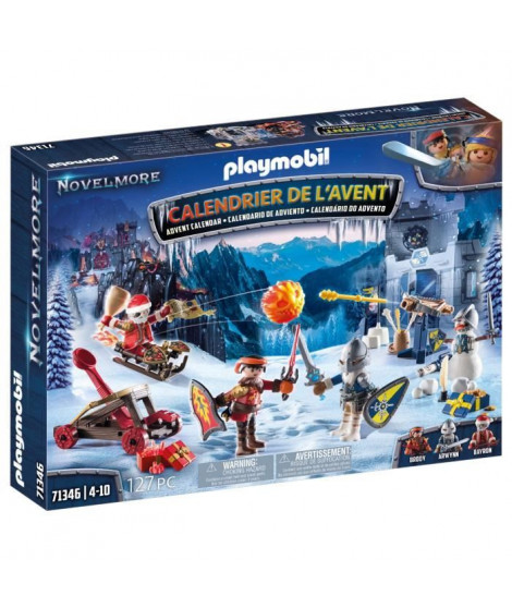PLAYMOBIL 71346 Calendrier de l'Avent Noël chevaliers Novelmore- - La magie de Noël - 24 cases a ouvrir- pour attendre Noël