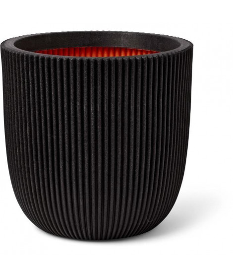 Pot de fleur boule - CAPI EUROPE - GROOVE NL - 43 x 41 cm - Noir