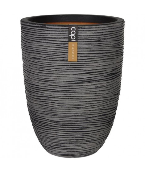 Capi Pot a fleurs Nature Rib élégant bas 46 x 58 cm Anthracite KOFZ783