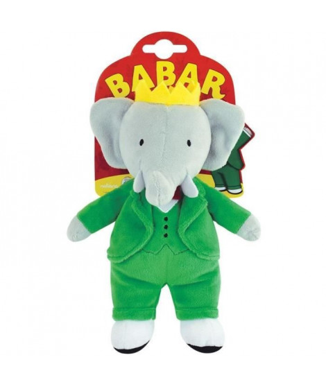 Babar Peluche Éléphant +/- 20 cm - JEMINI - Représentation parfaite du roi des éléphants.