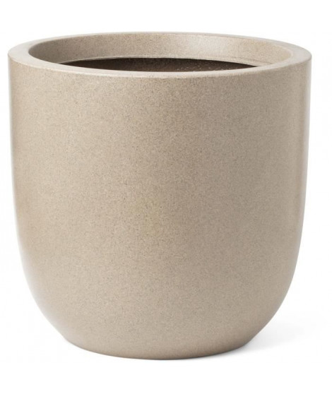 Pot de fleur boule - CAPI EUROPE - WASTE SMOOTH NL - 43 x 41 cm - Terrazzo beige