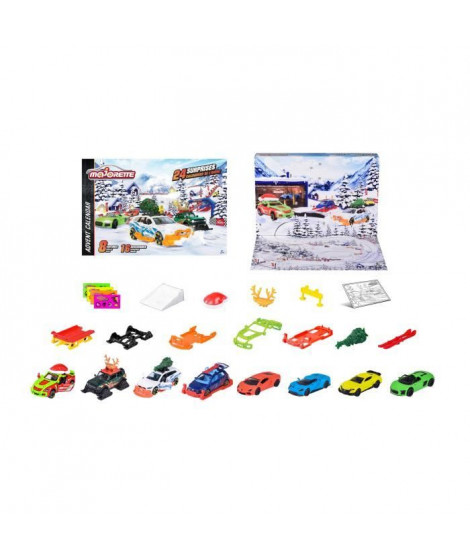 Calendrier de l'Avent Majorette - 24 surprises dont 8 véhicules die cast exclusifs - Des 3 ans