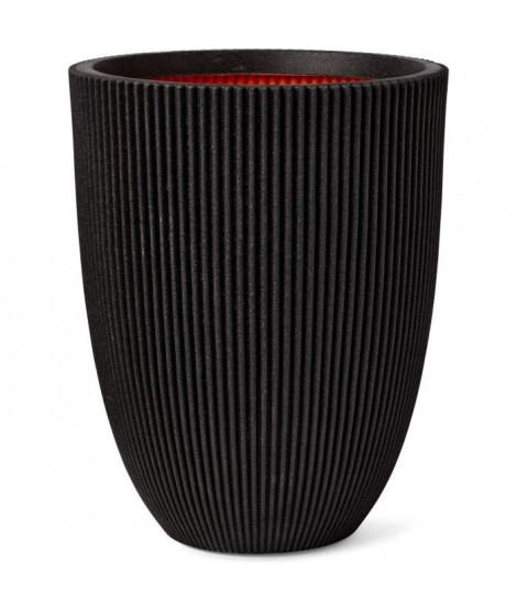 Capi Vase élégant Groove 46x58 cm Noir 445497