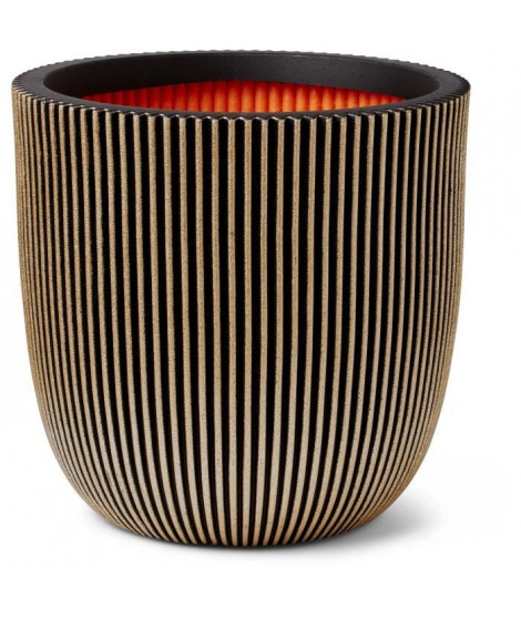 Capi Jardiniere Groove 43x41 cm noir et doré 445487