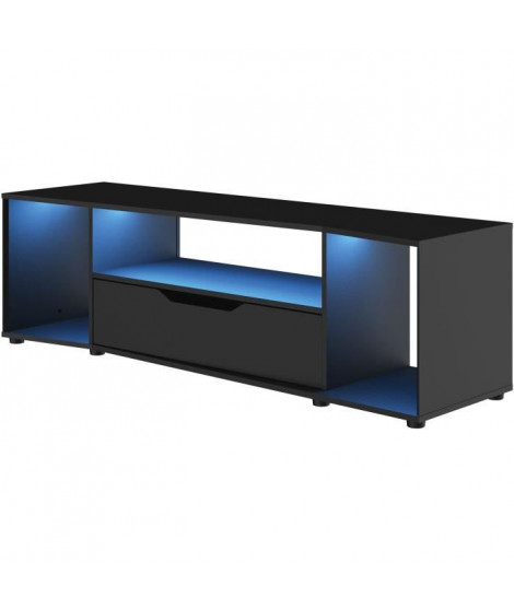 Meuble TV gamer - HACK - Noir - 163 x 45 x 48 cm - DIAGONE