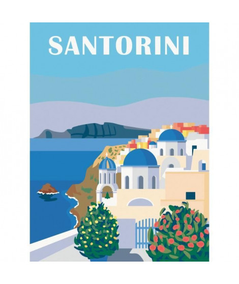 RavensburgerCreArt Toiles 30x40 cmSantorinPeinture par numérosAdulte-Activité détente et créativeDes 12 ans23906
