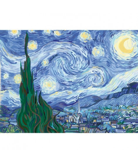 RavensburgerCreArt Toiles 30x40 cmVan Gogh/La nuit étoiléePeinture par numérosAdulte-Activité détente et créativeDes14an…
