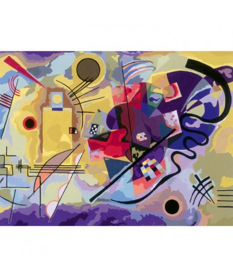 RavensburgerCreArt Toiles 30x40 cmKandinsky/Jaune,Rouge,Bleu-Peinture par numéros-Activité détente et créativeDes 14 ans2…