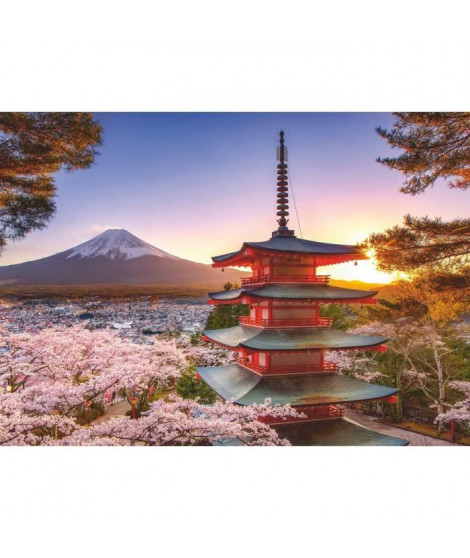 Ravensburger-Puzzle 1000 pieces-Cerisiers en fleurs du Mont Fuji-Adultes et enfants-Des 14 ans-Puzzle de qualité supérieure-1…