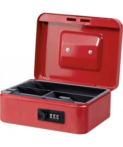 Caissette a monnaie - BURG WACHTER - Money Code 5020 Red - Ouverture a code, acier rouge