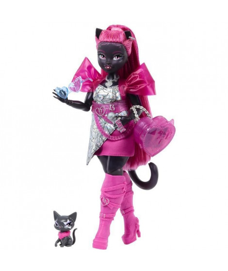 Monster High-Catty Noir-Poupée avec chat Amulette et accessoires HXH76