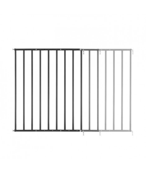 Badabulle Barriere de sécurité Enfant Safe&Protect XL - Extensible (60 a 106.5 cm) - Ouvertures Extra Large - Fixation Vis, Noir