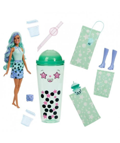 Barbie-Pop Reveal-Poupée parfumée série Bubble Tea avec accessoires HTJ21