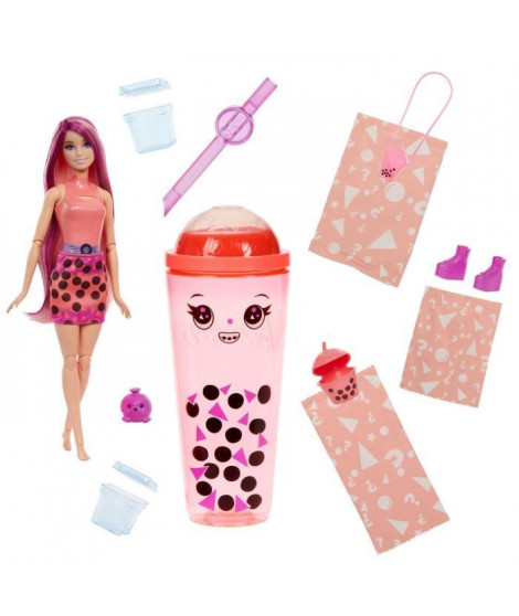 Barbie-Pop Reveal-Poupée parfumée série Bubble Tea avec accessoires HTJ22