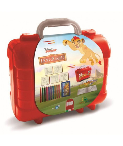 Travel Set - MULTIPRINT - 42946 - 5 tampons La Garde du Roi Lion, 10 crayons