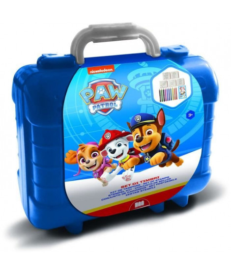Travel Set - MULTIPRINT - 42903 - 5 tampons Pat Patrouille, 10 crayons