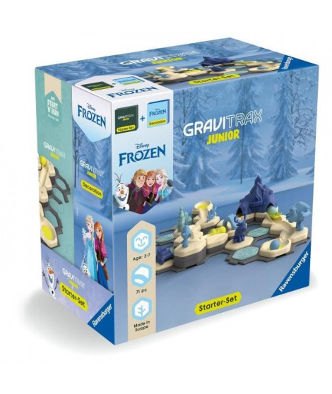 Ravensburger-Gravitrax Junior Starter Set La Reine des Neiges-Jeu de construction STEM-Circuits de billes-71 pieces-Des 3 ans…