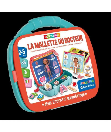 CLEMENTONI - Mallette magnétique - Corps et émotions - Apprentissage - Des 2 ans