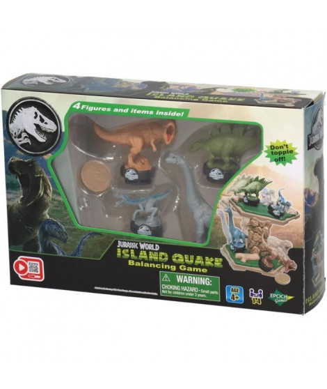 Jeu d'Équilibre - EPOCH GAMES - Jurassic World Island Quake - Dinosaures sur Plateforme, Dernier en Place Gagne !