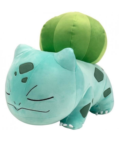 Peluche - BANDAI - Pokémon Bulbizarre dort - 40 cm, douce et moelleuse