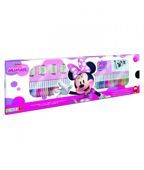 Coffret coloriage - MULTIPRINT - 18866 - 60 feutres 4 tampons Minnie