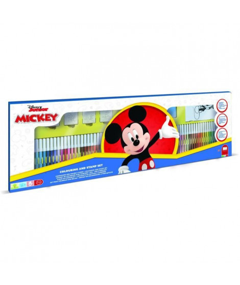 Coffret coloriage - MULTIPRINT - 18945 - 60 feutres 4 tampons Mickey