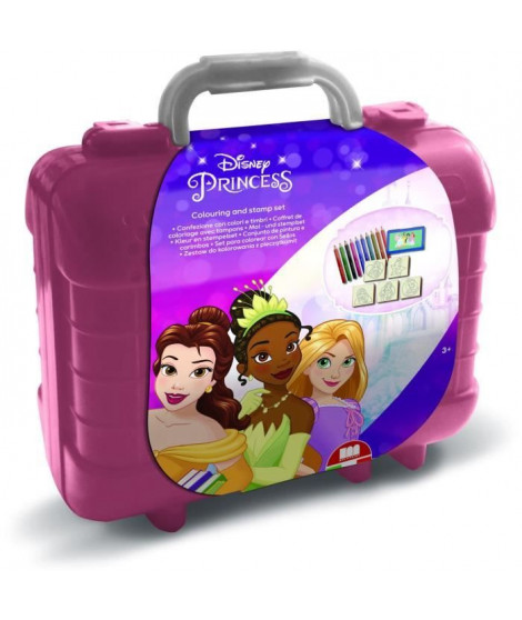 Travel Set - MULTIPRINT - 42660 - 5 tampons Princesses Disney, 10 crayons
