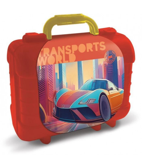 Travel Set - MULTIPRINT - 42930 - 5 tampons Les Transports, 10 crayons