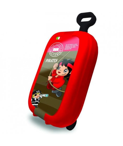 Trolley - MULTIPRINT - 64927 - 7 tampons Les Pirates, 5 crayons, 18 feutres