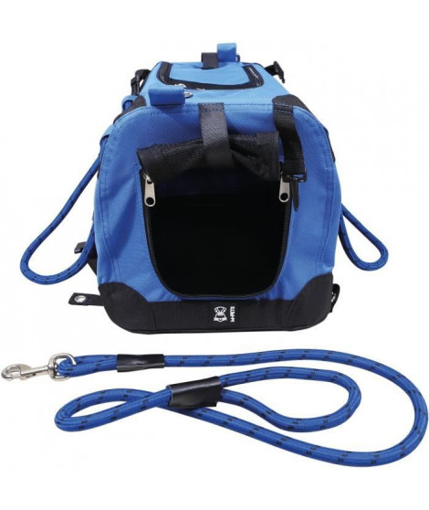 Sac de transport - M PETS - REMIX 2 en 1 Bleu - 41 x 28 x 28 cm - Pliable - Léger - Ceinture baudrier