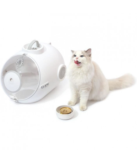 Caisse de transport - M PETS - SUBMARINE - 2 roues - Sac a dos/chariot - 6 kg max - Blanc