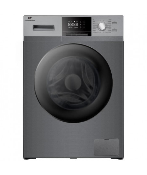 Lave-linge hublot CONTINENTAL EDISON CELL8140IW - 8 kg - Moteur induction - Largeur 60 cm - 1400 trs/min -Silver