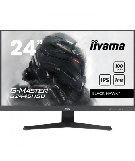 Ecran PC Gamer - IIYAMA - G2445HSU-B1 - 23,8 FHD - Dalle IPS - 1ms - 100Hz - HDMI/DisplayPort / HUB-USB, speakers
