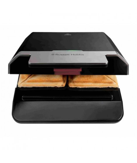 Croque-monsieur - RUSSELL HOBBS - 26800-56 - 750 W - Chauffage rapide : 108 s - Anti-adhésif - Noir / Acier