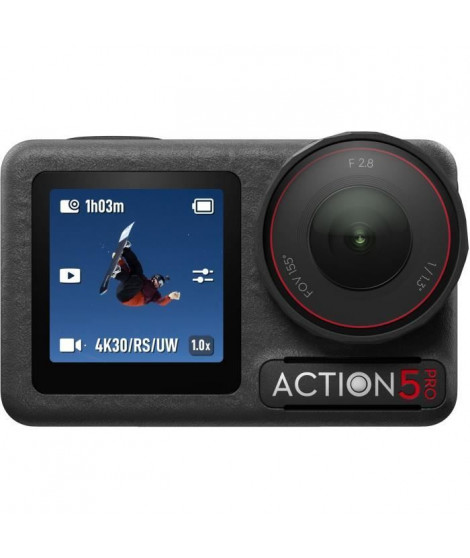 Osmo Action 5 Standard Combo - DJI - CMOS 1/1,3 - Ecran tactile - UHD 4K120, 2.7K120, 1080p240 - 12 Mpx - Bluetooth 5.0 - Wifi