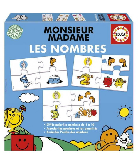 Jeu d'apprentissage - EDUCA - Monsieur Madame - Les Nombres