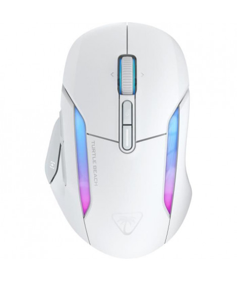 Souris gaming sans fil - Turtle Beach Kone II Air - Ergonomique - Blanc, Bluetooth, 26 000 DPI, molette 4D