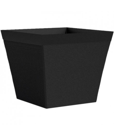 Pot carré - GARDEN ID - Green Care Impact Noir-Anth - 29 x 26 cm - Garanti 10ans - 100% recyclé - UV/gel résistant