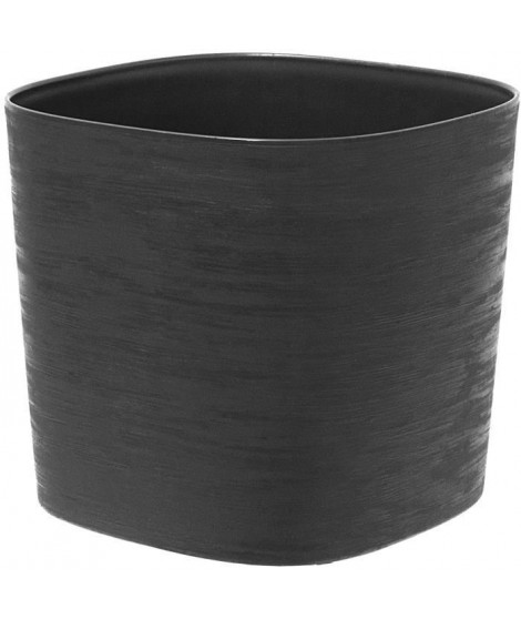Pot avec réserve d'eau - GARDEN ID Respect - Noir-Anth 30 x 30 cm - 100% déchets ménagers - 100% recyclable - Surface structu…