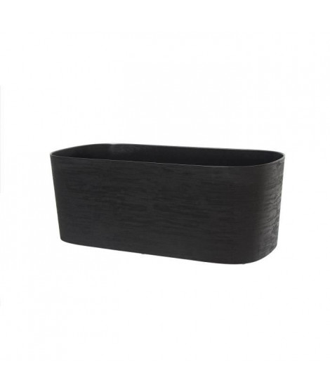 Jardiniere + réserve eau - GARDEN ID Respect - Noir-Anth 50 x 17 cm - 100% déchets ménagers - 100% recyclable - Surface struc…