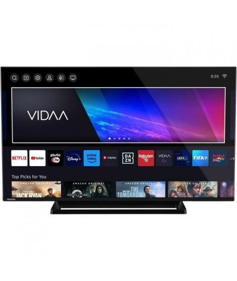 TOSHIBA 43QV3363DG - TV QLED 43'' (108 cm) - 4K UHD 3840x2160 - HDR - Smart TV - 3xHDMI - WiFi