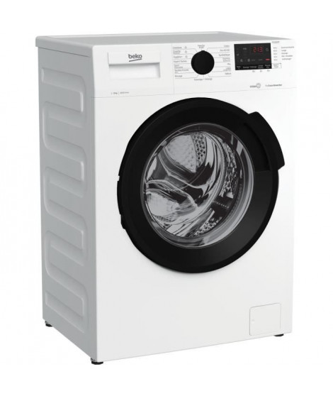 Lave-linge hublot BEKO WTV94221BW - 9 kg - Induction - L60cm - 1400 trs/min - Classe A - Blanc