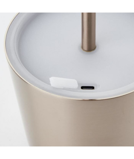 Lampe a poser d'extérieur - BRILLIANT - XAANA - Rechargeable - Doré - LED - 2W - 160lm - CCT - DIM - USB - IP44