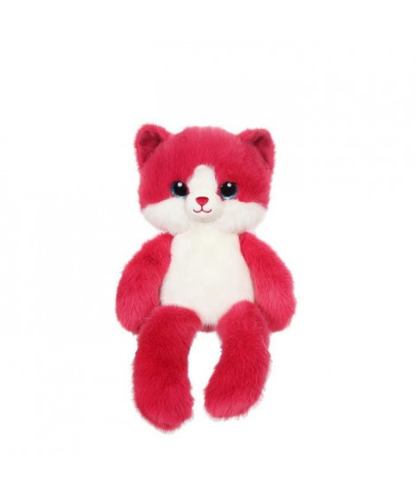 Peluche Chat Leggies - GIPSY TOYS - Framboise, 48 cm